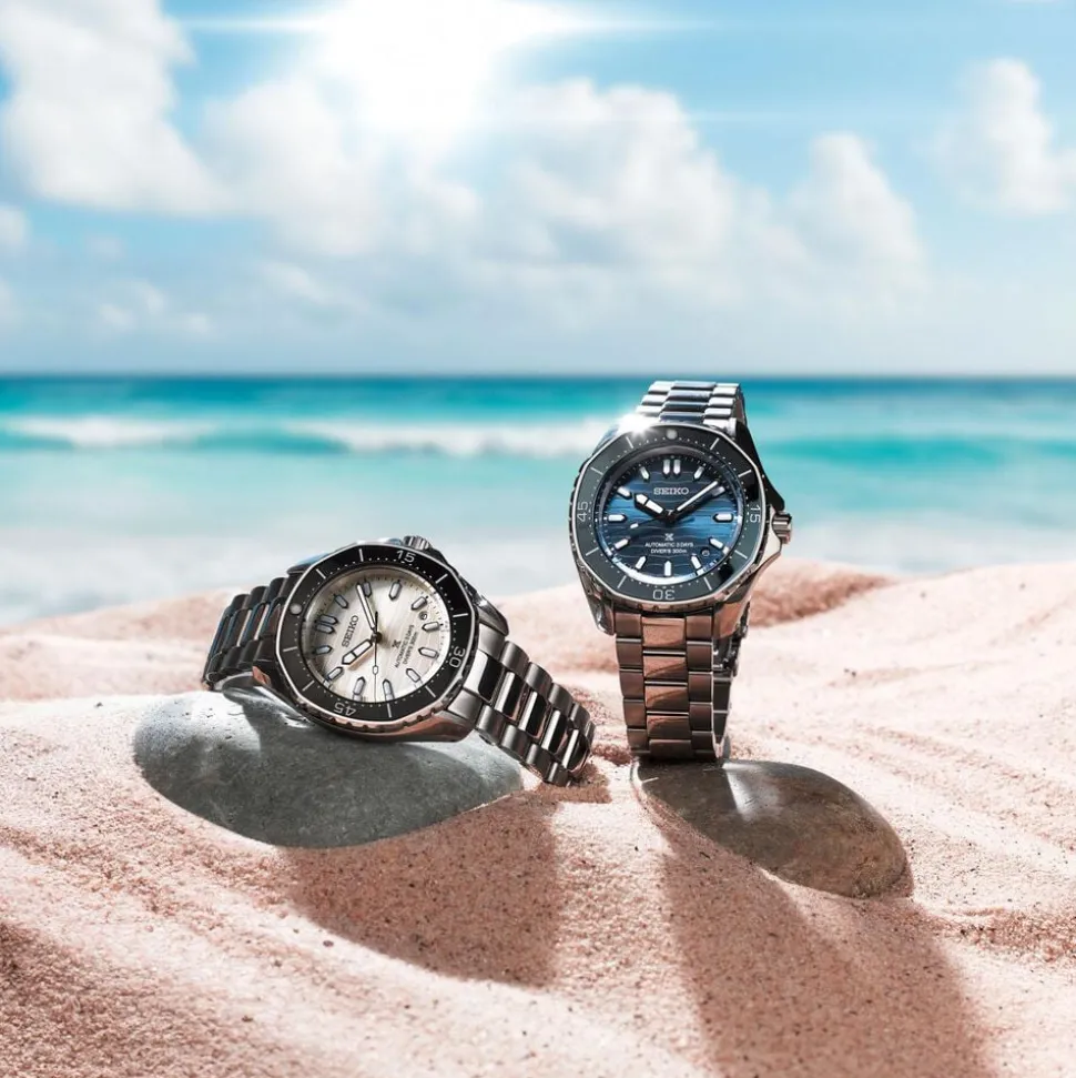Seiko Prospex 300m Diver’s 41.3mm Coastline-Cobalt Dial Stainless Steel Bracelet Watch