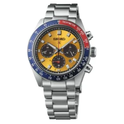 Seiko Prospex 'Pogue' Solar Chronograph 1969 Re-interpretation 41mm Orange Dial Bracelet Watch