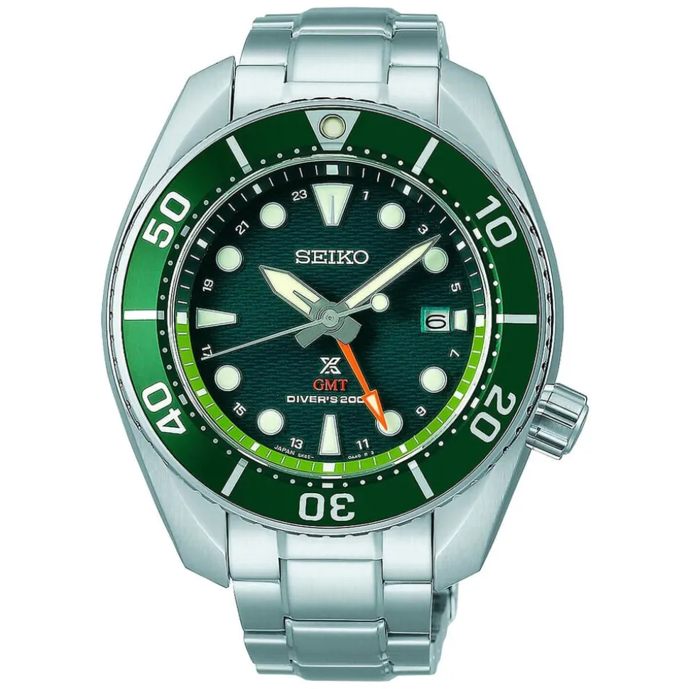 Seiko Prospex Seascape 'SUMO' Solar GMT Diver 45mm Green Dial Watch
