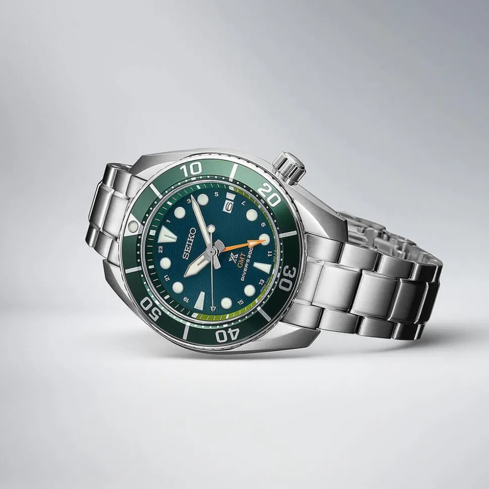 Seiko Prospex Seascape 'SUMO' Solar GMT Diver 45mm Green Dial Watch