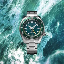 Seiko Prospex Seascape 'SUMO' Solar GMT Diver 45mm Green Dial Watch