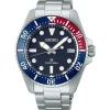 Seiko Prospex Solar Diver&rsquo;s 41mm Blue Dial Red & Blue Bezel Stainless Steel Bracelet Watch