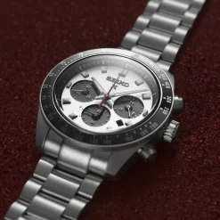 Seiko Prospex Speedtimer 41.4mm Solar Chronograph Black & Grey Bezel Watch