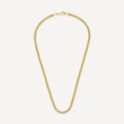 Silver & Yellow Gold Plated Popcorn Tube Necklet