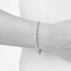 Silver and cubic zirconia tennis bracelet
