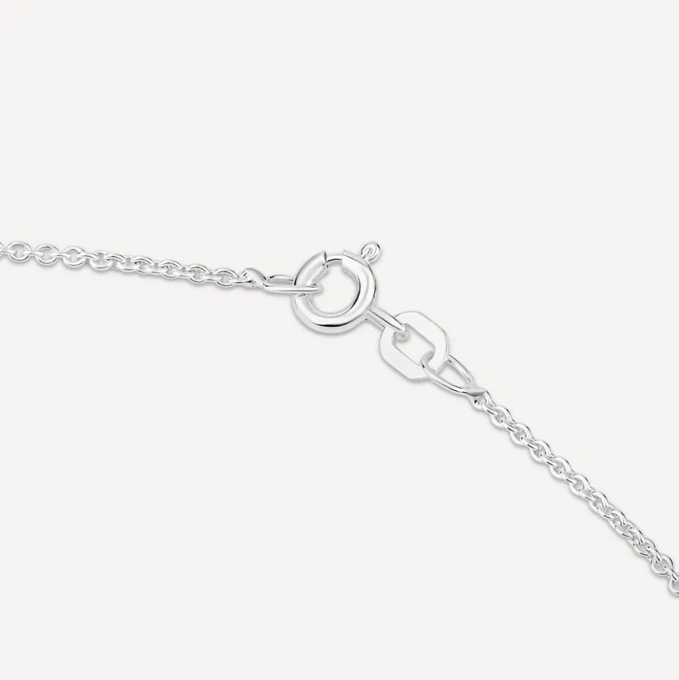 Silver crystal heart locket (Chain Included)