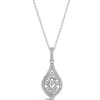 Silver cubic zirconia vintage-style pendant (Chain Included)