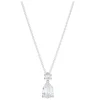 Silver Pear Cubic Zirconia Drop Pendant (Chain Included)