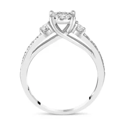 Special Price - 9ct White Gold 0.50ct Diamond Cluster Ring