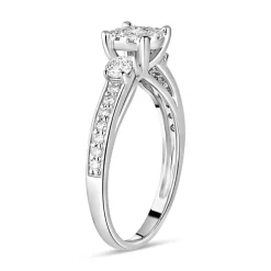 Special Price - 9ct White Gold 0.50ct Diamond Cluster Ring
