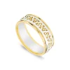 Sterling Silver & 10ct Rims Trinity Knot Band Ring