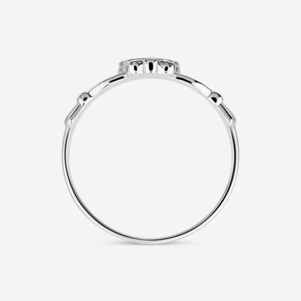 Sterling Silver & 9ct Yellow Gold Plain Claddagh Ring
