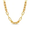 Sterling Silver & Yellow Gold Plated Twist & Open Link Necklet