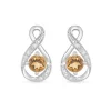 Sterling Silver and Cubic Zirconia November Birthstone Stud Earrings