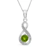 Sterling Silver and Cubic Zirconia August Birthstone Pendant (Chain Included)