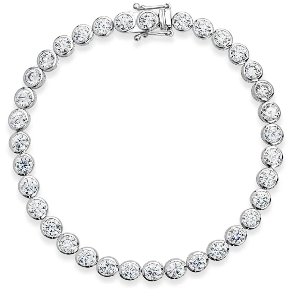 Sterling Silver and Cubic Zirconia Tennis Bracelet