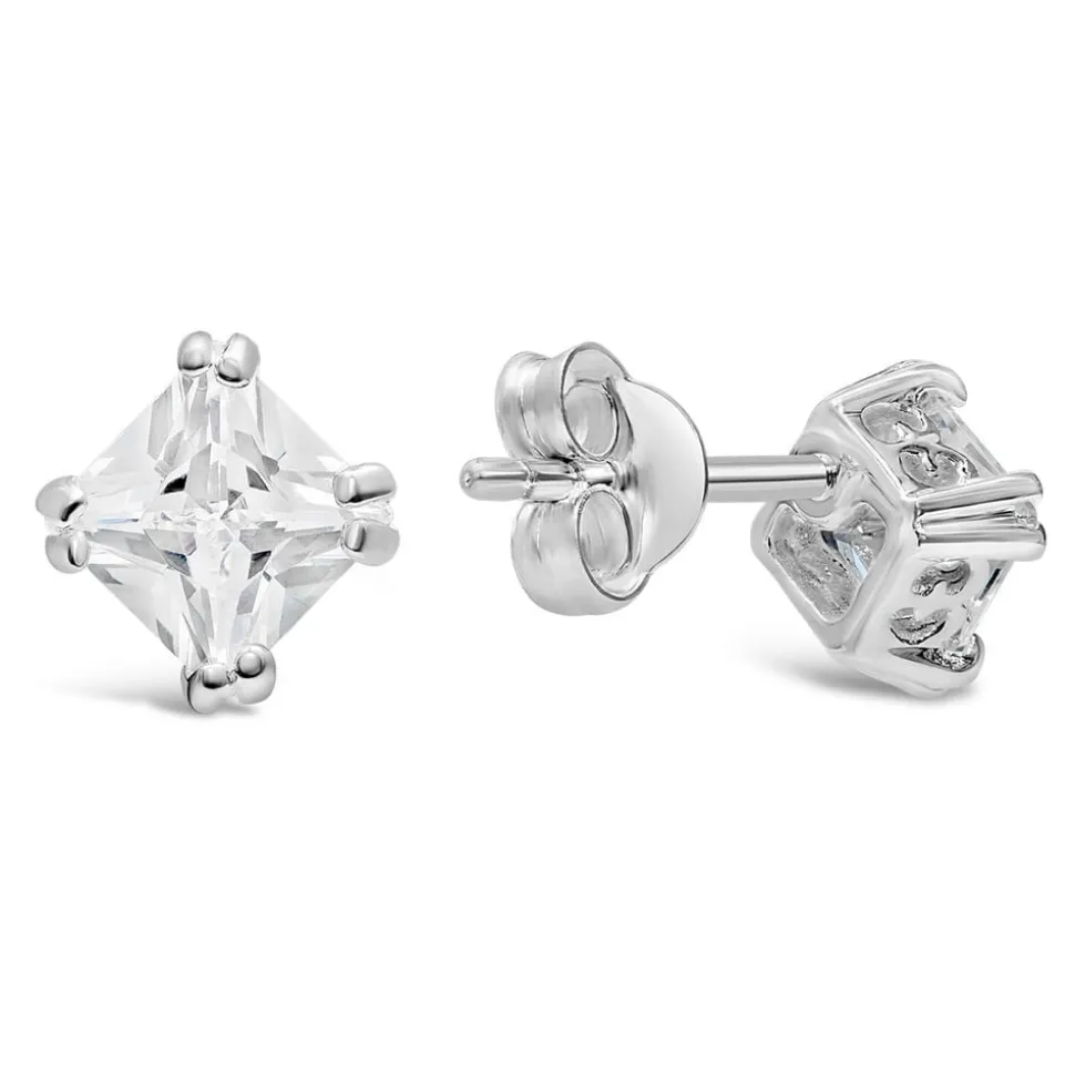 Sterling Silver and Cubic Zirconia Earrings
