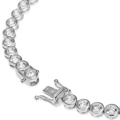 Sterling Silver and Cubic Zirconia Tennis Bracelet