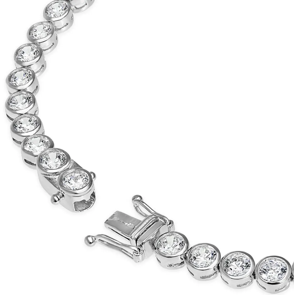 Sterling Silver and Cubic Zirconia Tennis Bracelet