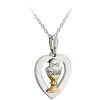 Sterling Silver and Gold Chalice Medal (Chain Included)