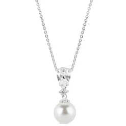 Sterling Silver and Pearl Pendant (Chain Included)