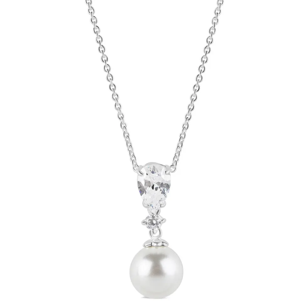 Sterling Silver and Pearl Pendant (Chain Included)