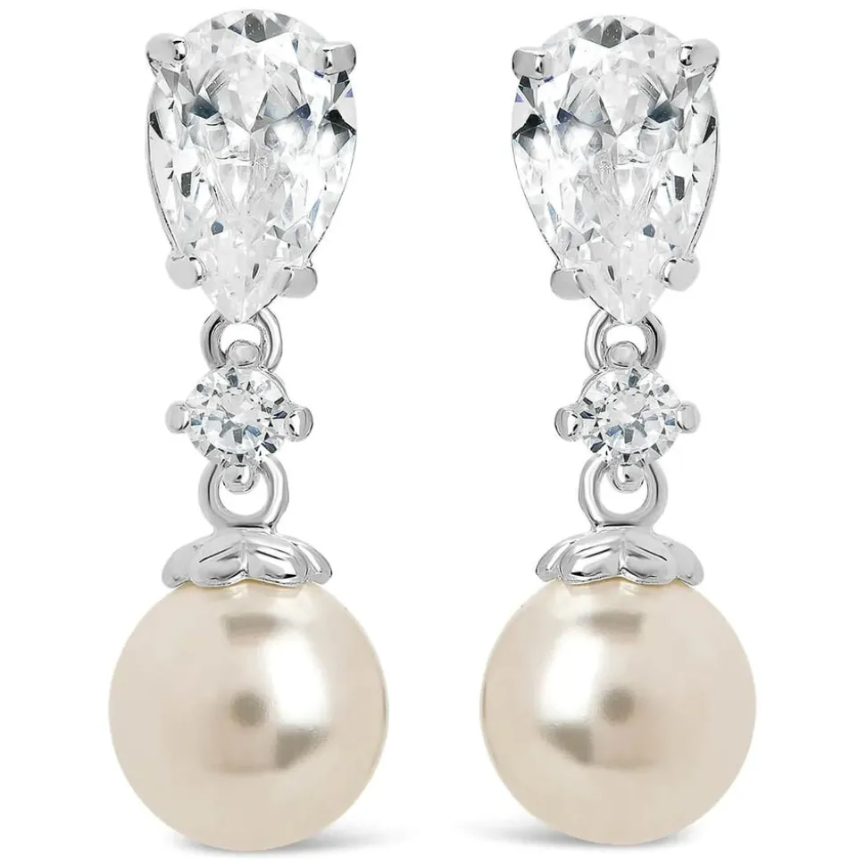 Sterling Silver and Pearl Earrings