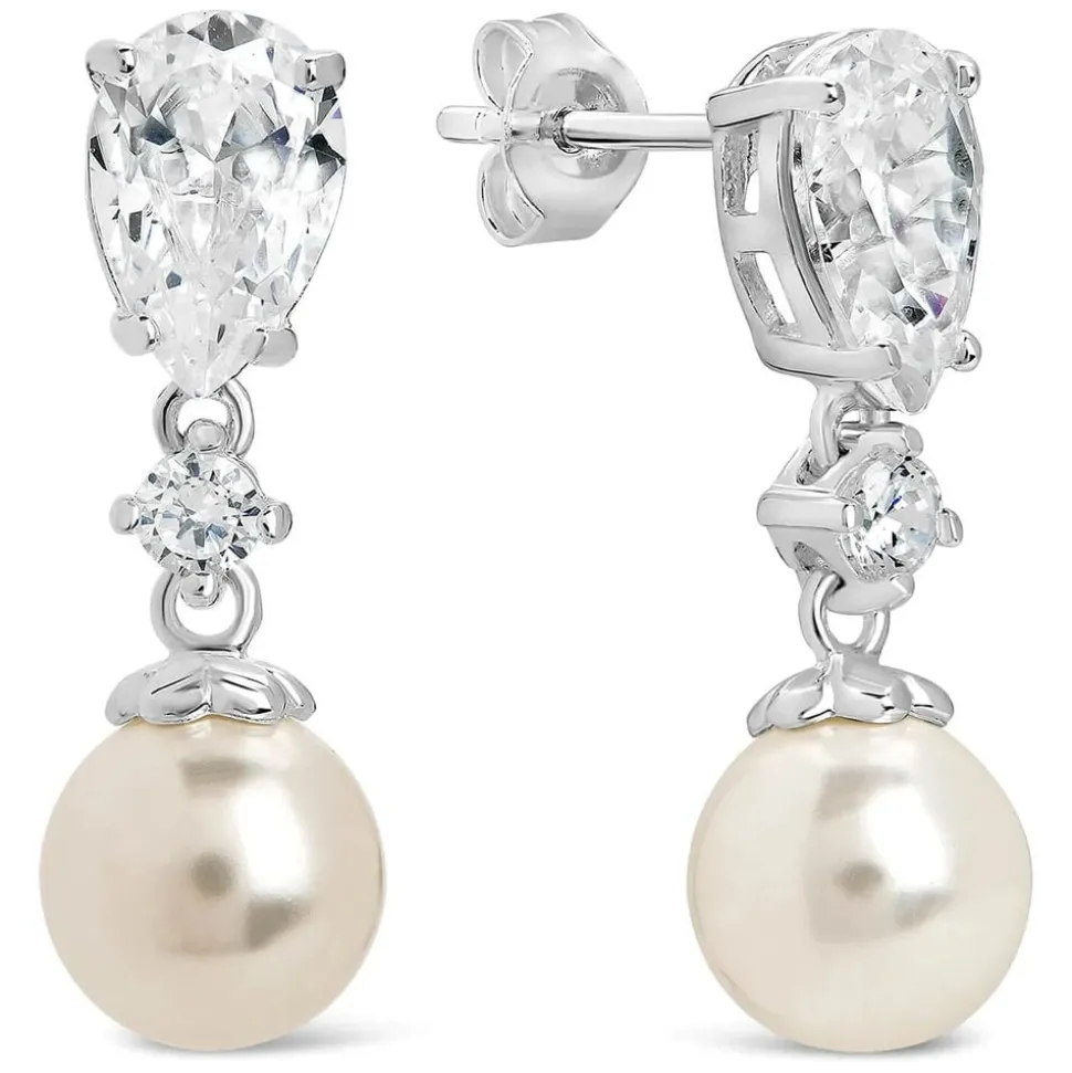 Sterling Silver and Pearl Earrings