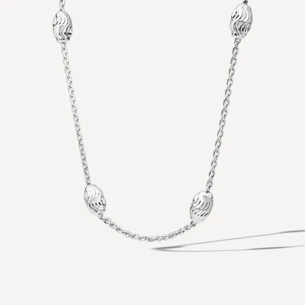 Sterling Silver Bean Trace Chain Necklet