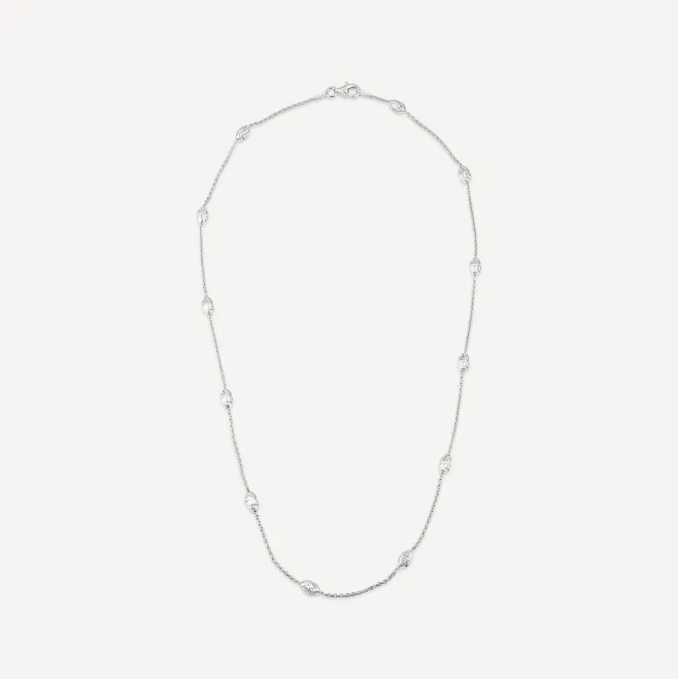 Sterling Silver Bean Trace Chain Necklet