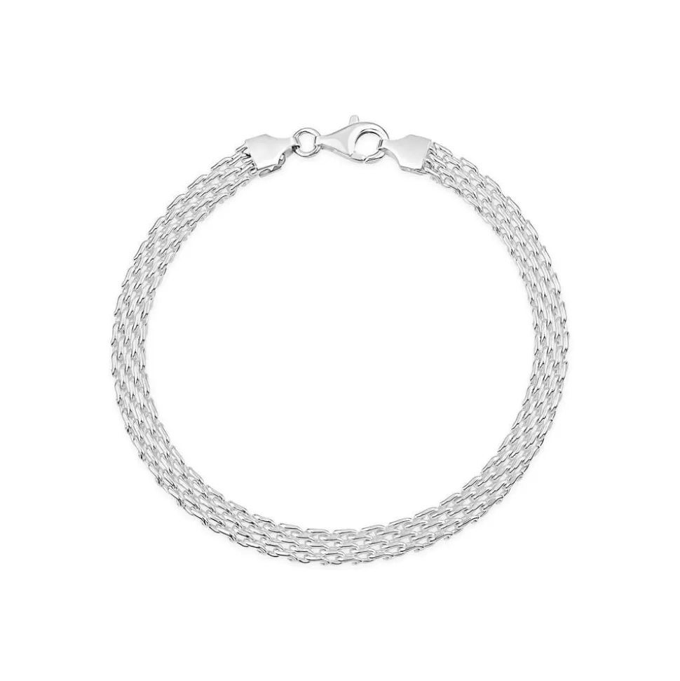 Sterling Silver Brick Mesh Style Bracelet