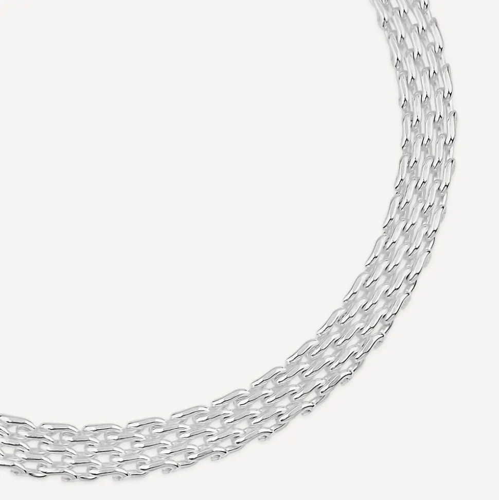 Sterling Silver Brick Mesh Style Bracelet