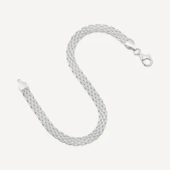 Sterling Silver Brick Mesh Style Bracelet