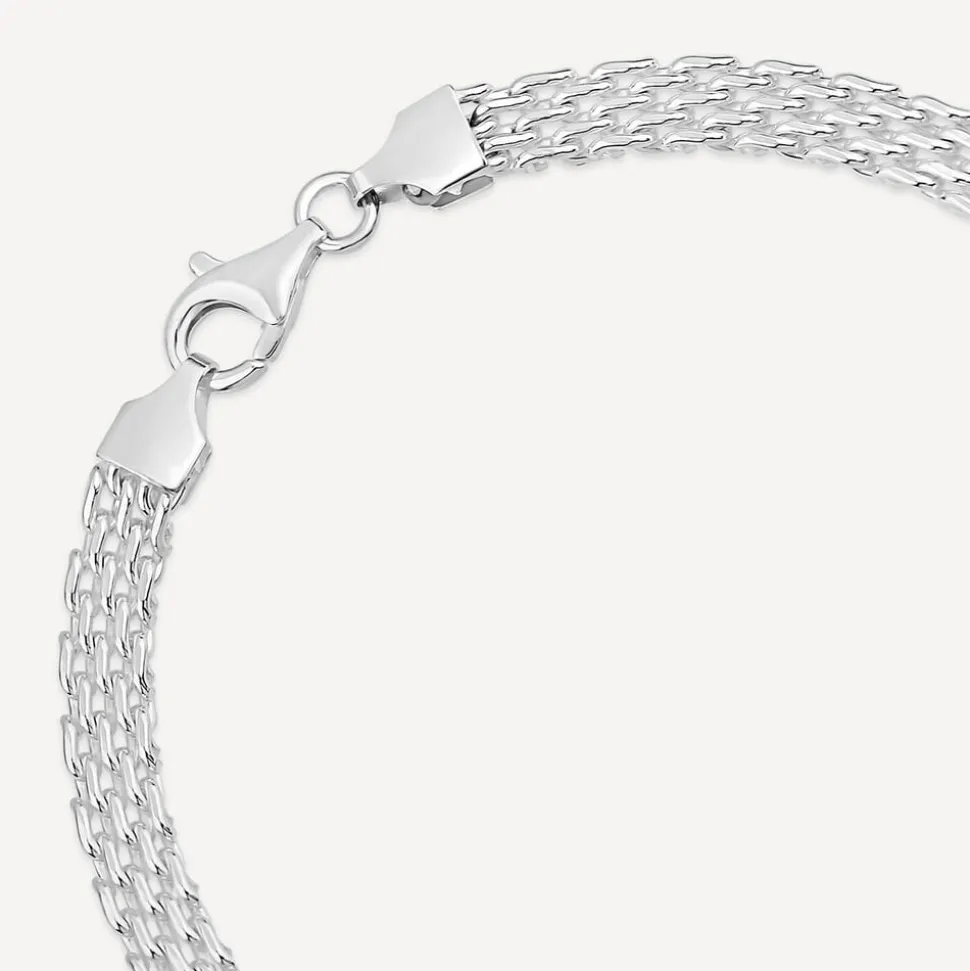 Sterling Silver Brick Mesh Style Bracelet