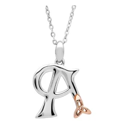 Sterling Silver Celtic A Initial Pendant
