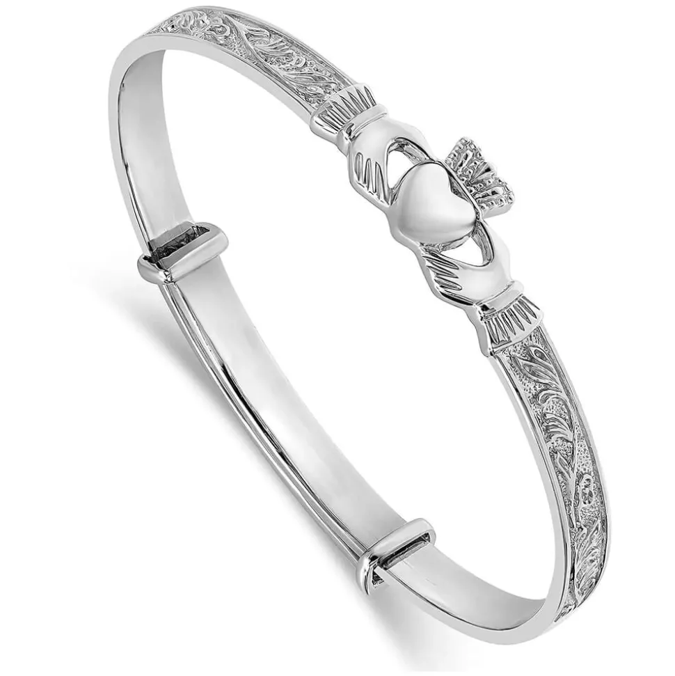 Sterling Silver Claddagh Baby Bangle