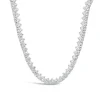 Sterling Silver Claw Set Cubic Zirconia Tennis Necklet