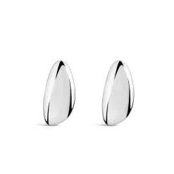 Sterling Silver Cubic Zirconia Open Round Disc Drop Earrings