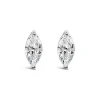 Sterling Silver Cubic Zirconia Marquise Stud Earrings