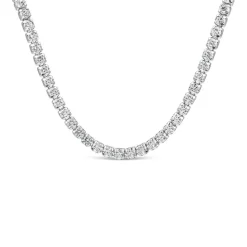 Sterling Silver Cubic Zirconia Tennis Necklet