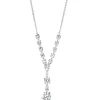 Sterling Silver Cubic Zirconia Multi Stone Necklet