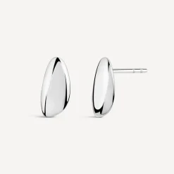 Sterling Silver Cubic Zirconia Open Round Disc Drop Earrings