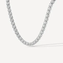 Sterling Silver Cubic Zirconia Tennis Necklet