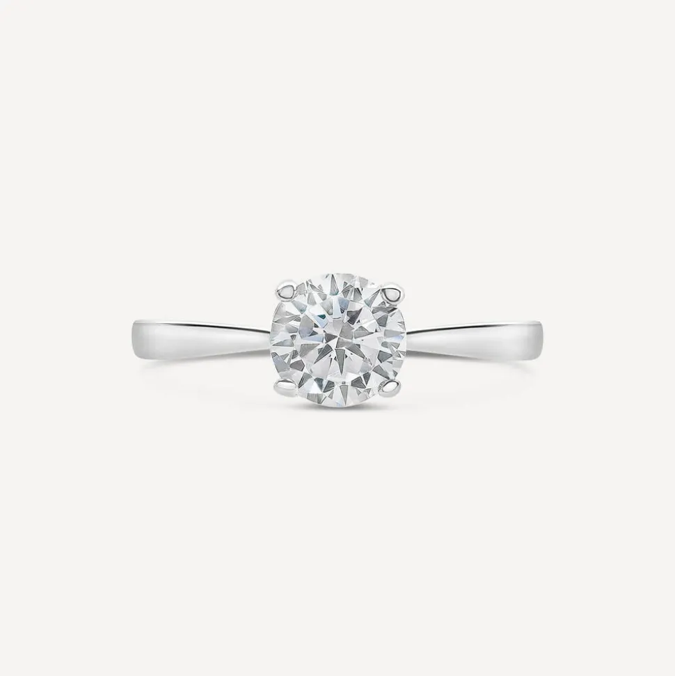 Sterling Silver Cubic Zirconia Solitaire Promise Ring