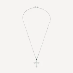 Sterling Silver Cubic Zirconia Cross Pendant
