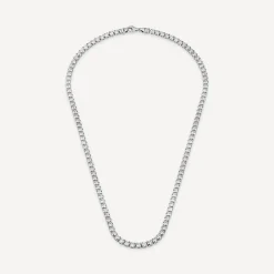 Sterling Silver Cubic Zirconia Tennis Necklet