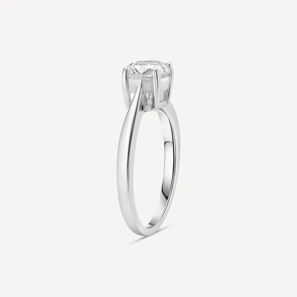 Sterling Silver Cubic Zirconia Solitaire Promise Ring