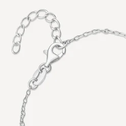 Sterling Silver Cubic Zirconia Infinity Chain Bracelet