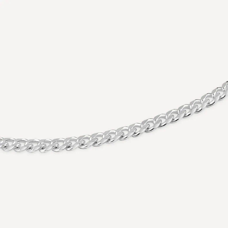 Sterling Silver Curb 20' Diamond Cut Men's Chain