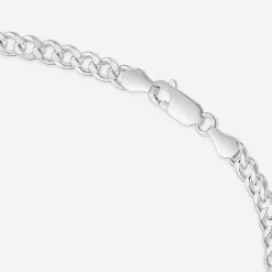 Sterling Silver Curb 20' Diamond Cut Men's Chain